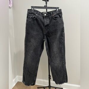 We the free tapered baggy high rise boyfriend jeans size 29 black